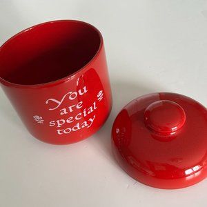 VINTAGE WAECHTERSBACH "You are Special Today" Canister & Lid Cookie Jar EUC